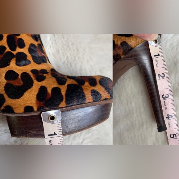 Tory Burch | Leopard Print Pony Hair Platform Ankle Booties | 8.5 - Picture 16 of 16